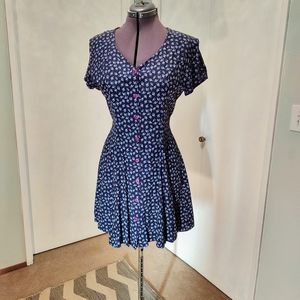 Flower button front swing dress, sz 11/12